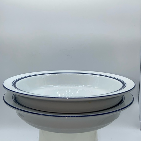 Set of 2 Vintage Dansk Bistro Blue Rimmed Soup Cereal Bowls - Picture 7 of 7